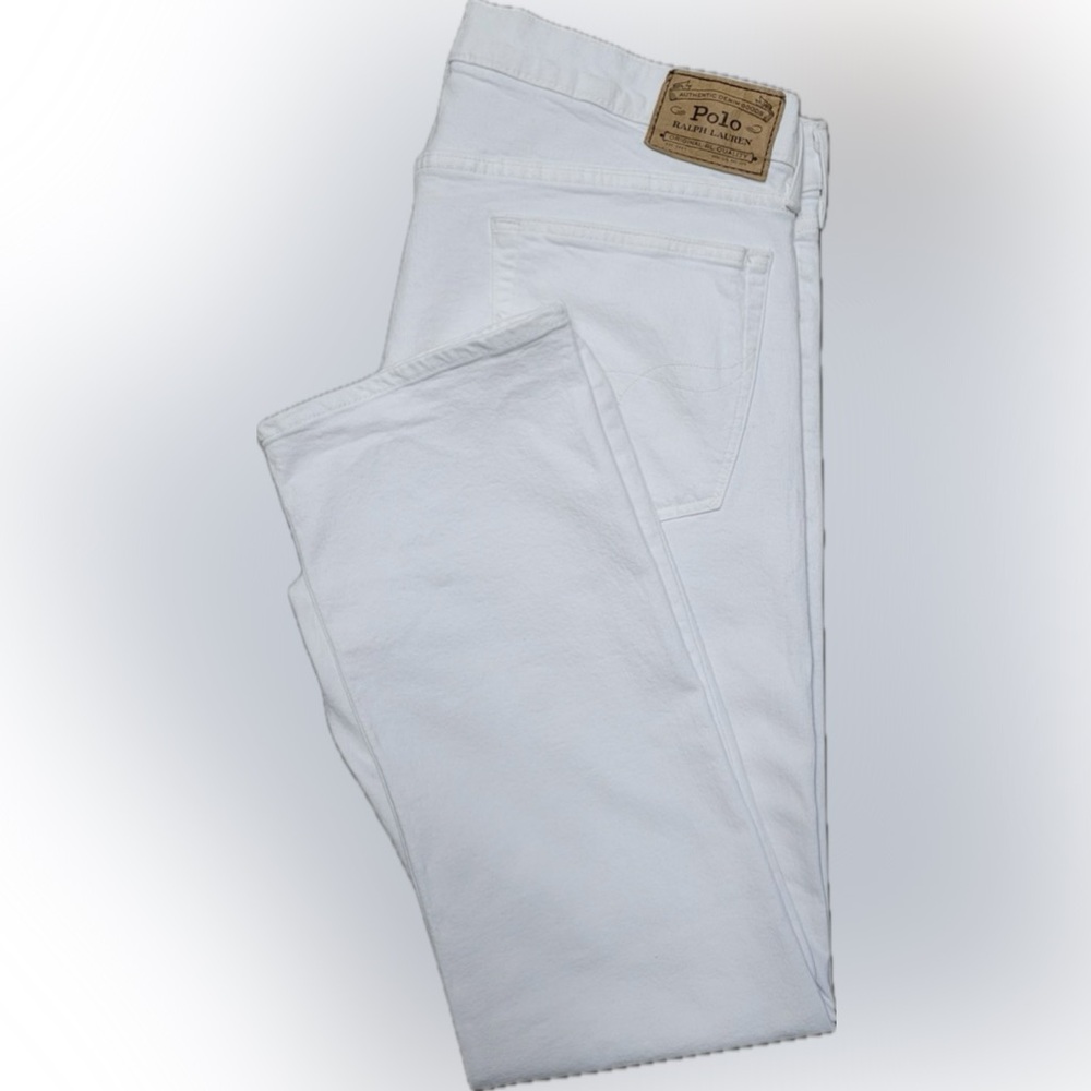 Ralph Lauren White Straight Jeans Classic Style